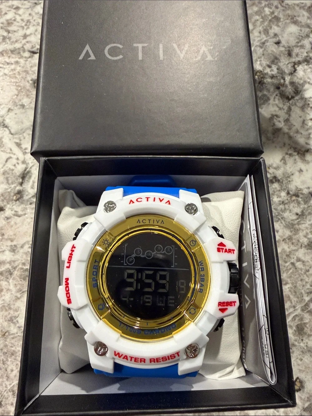 Activa X Invicta ACW8082-013 digital unisex watch 50 mm Blue White